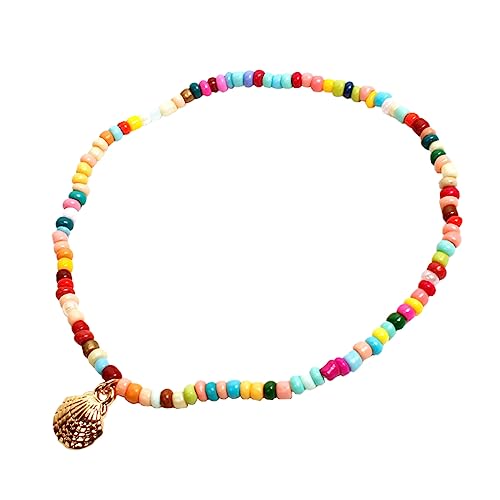 PartyKindom Bunte Fußkette mit Perlen Handgefertigt Langlebige Legierung und Muscheldesign Verstellbar Boho Strand Fußschmuck für Damen für Urlaub und Reisen PartyKindom Bunte Fußkette mit Perlen Handgefertigt Langlebige Legierung und Muscheldesign Verstellbar Boho Strand Fußschmuck für Damen für Urlaub und Reisen von PartyKindom