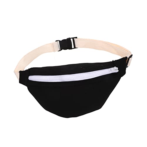 PartyKindom Canvas Bauchtasche Verstellbare Umhängetasche für Jungen und Mädchen Schwarz Robuste Outdoor Aufbewahrung für Münzen und PartyKindom Canvas Bauchtasche Verstellbare Umhängetasche für Jungen und Mädchen Schwarz Robuste Outdoor Aufbewahrung für Münzen und von PartyKindom