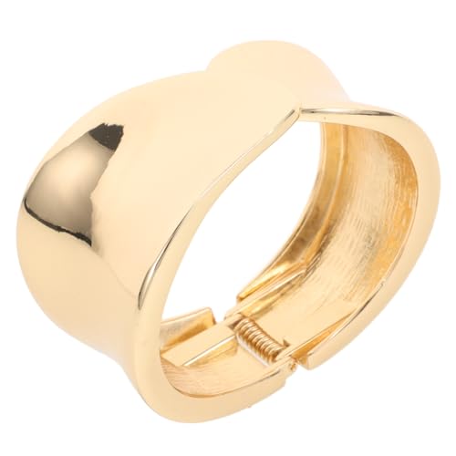 PartyKindom Chunky Armreif Damen Offene Manschette Verstellbar Geometrisch Minimalistisch Metall Schmuck für Freundin und Mutter Goldfarben von PartyKindom