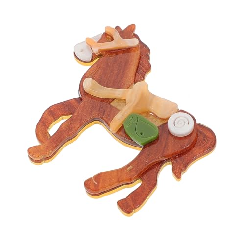 PartyKindom Pferdebrosche Für Damen Cartoon-anstecknadel Aus Metall Und Kunststoff Süße Kleidungsbrosche Mit Pferd Broschennadel Für Hut Tasche Anzug Kleid Accessoires von PartyKindom