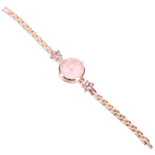 PartyKindom Frauen Quarz Uhr Mit Strass Armbanduhr Zarte Handgelenkdekoration in Pink Stilvolle Damenuhr Modisches Handgelenksaccessoire von PartyKindom