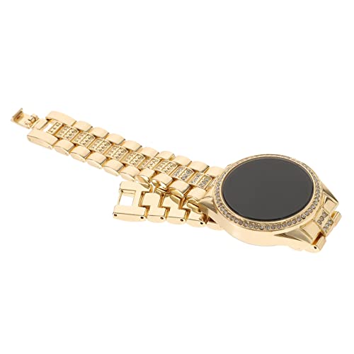 PartyKindom Damen Armbanduhr mit Funkelnden Strasssteinen LED Anzeige Goldfarben Modisch für Party und Alltag Präzise Quarzuhr für Frauen Vielseitig Tragbar und Langlebig von PartyKindom