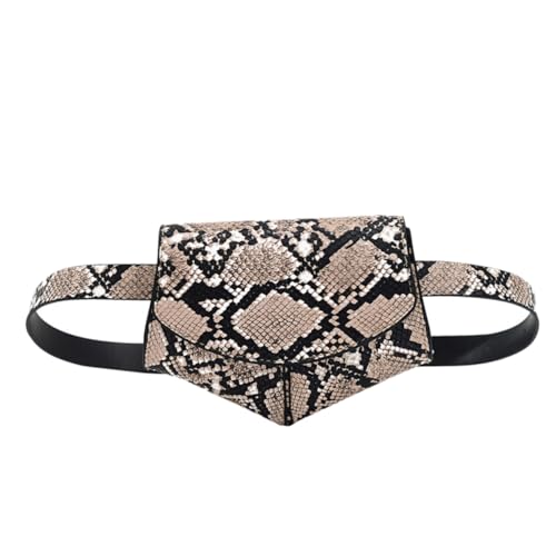 PartyKindom Damen Bauchtasche Snake Print Gürteltasche Modisch Strapazierfähige Hüfttasche Praktische Aufbewahrungstasche für Handy Schlüssel Lippenstift Alltag Shopping Reisen von PartyKindom