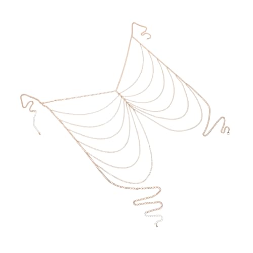 PartyKindom Damen Body Chain Schmuck Mehrlagige Verstellbare Brustkette Komfortabel Hautfreundlich Modisch für Strandparty Casual Wear Kreatives Design von PartyKindom