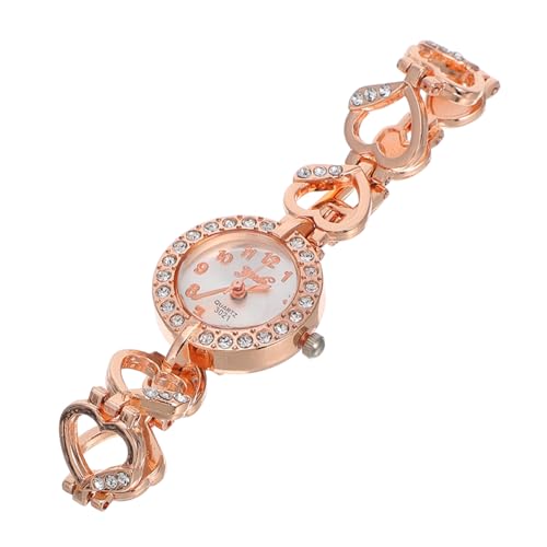 PartyKindom Digitaluhr Für Damen Armbanduhr Aus Hochwertigem Material Quarzuhr Mit Strass-Details Handgelenksdekoration in Roségold Langlebige Und Sichere Trageoption Für Jeden von PartyKindom