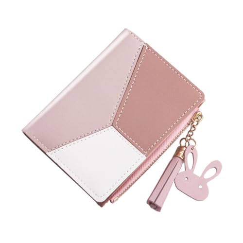 PartyKindom Rosa Tragbare Mit Reißverschluss Quasten-geldbörse Für Damen Kleine Mode-geldbörse Aus Hochwertigem Material Platz Für Karten Und Bargeld von PartyKindom