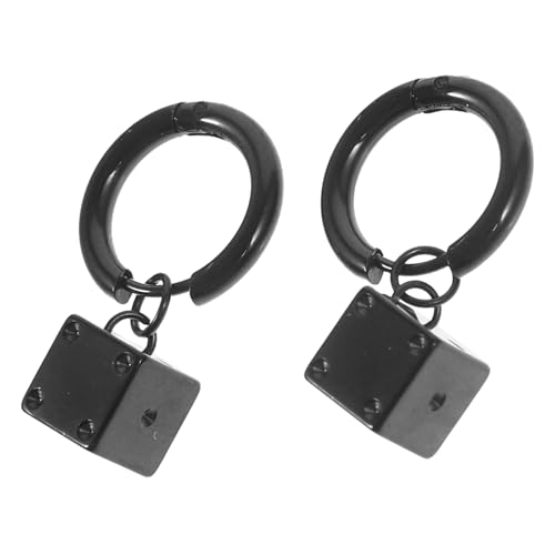 PartyKindom Edelstahl Ohrringe Für Damen Würfel Creolen Statement Ohrschmuck Zierliche Ohrringe Für Frauen Ohrstecker von PartyKindom