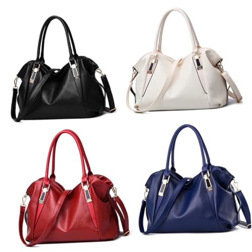 PartyKindom Damen PU Abend Clutch Tasche Stilvolle Umhängetasche in Cremeweiß Große Kapazität für Hochzeit Party Bankett und Festliche Anlässe von PartyKindom