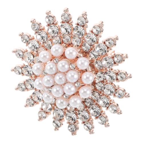 PartyKindom Strickballbrosche Damen Perlenbrosche Brustnadel Schalringe Schalclips Für Pullover Tücher Herbst Wintermode von PartyKindom
