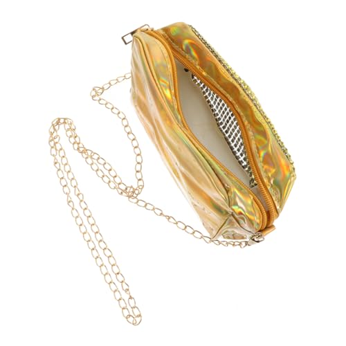 PartyKindom Damen Schultertasche mit Glitzerndem Flash Drill Vielseitige Tragemöglichkeiten Kompakte Kamera Aufbewahrung Langlebiges Material Stilvolle Crossbody Handtasche für Alltag und von PartyKindom