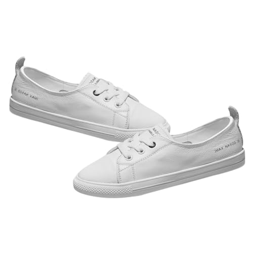 PartyKindom Damen Sneakers Flach Weiß Sommer Casual Schuhe Leicht Atmungsaktiv rutschfest Freizeit Sneaker Slip Alltag Freizeitmode von PartyKindom
