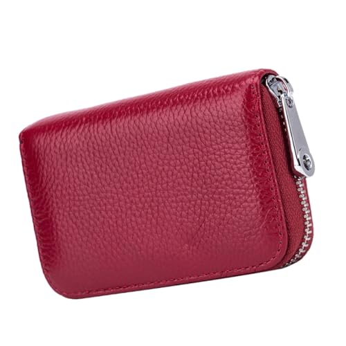 PartyKindom Diebstahl RFID Kartenhalter Kompaktes Portemonnaie Leichtes Kartenetui mit Reißverschluss Eleganter Kartenbeutel für Herren und Damen Sicherer Schutz vor Keyless Diebstahl von PartyKindom
