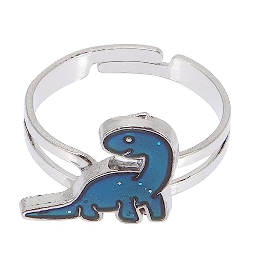 PartyKindom Dinosaurier Stimmungsring Farbwechselring Verstellbares Schmuckstück für Erwachsene Temperaturabhängiger für Besondere Anlässe und Feiertage von PartyKindom