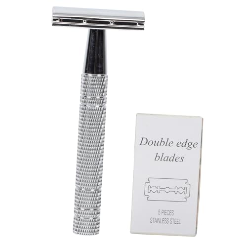 PartyKindom Doppelschneidiger Vintage Rasierhobel mit Ergonomischem Griff Manueller Bartschneider für Herren Professioneller Nassrasierer für Salon und Heimgebrauch Präzises Rasieren PartyKindom Doppelschneidiger Vintage Rasierhobel mit Ergonomischem Griff Manueller Bartschneider für Herren Professioneller Nassrasierer für Salon und Heimgebrauch Präzises Rasieren von PartyKindom