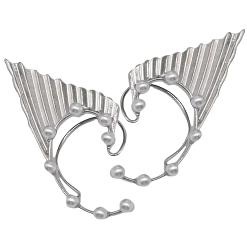 PartyKindom Ear Piercing Ersatz für Damen und Mädchen Verstellbare Silberne Metall ohrringe Modische Elfen Manschetten Geeignet für Alltag Hochzeit und Besondere Anlässe PartyKindom Ear Piercing Ersatz für Damen und Mädchen Verstellbare Silberne Metall ohrringe Modische Elfen Manschetten Geeignet für Alltag Hochzeit und Besondere Anlässe von PartyKindom