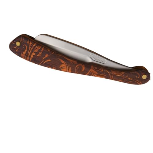 PartyKindom Edelstahl Rasiermesser Herren Sicherheits rasierklinge Faltbar Vintage Design Ergonomisch Sicher für Präzises Rasieren Zuhause und Professionellen Barbierbedarf von PartyKindom
