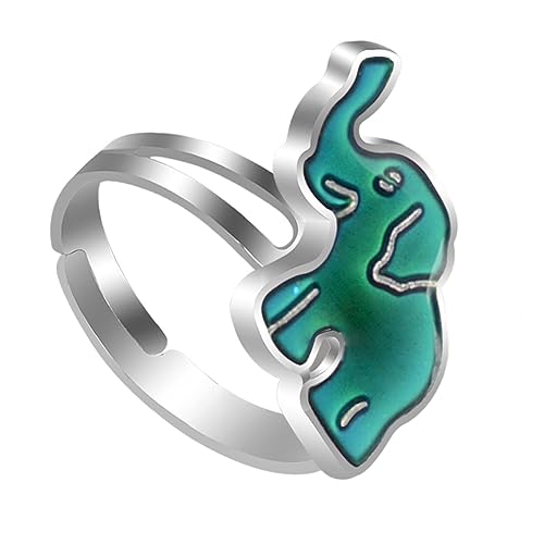 PartyKindom Einzigartiger Verstellbarer Thermochromic Ring für Niedlicher Finger Ring mit Tierdesign für und Besondere Anlässe Modisches Fingerdekor für Tag von PartyKindom