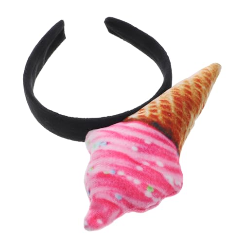 PartyKindom Eiscreme Haarband für Damen Lustiger Haarschmuck zum Waschen Gesichts Make Up für Partys Bequemes und Stilvolles Accessoire für Haartypen Dekorativer Haarschmuck von PartyKindom