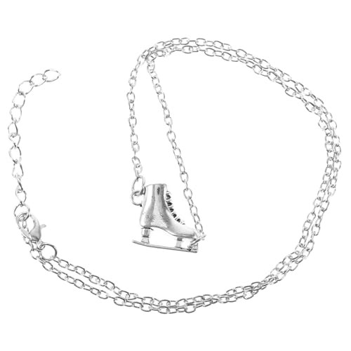 PartyKindom Eislaufschuh Anhänger Halskette aus Langlebiger Legierung Kreativer Schlittschuh Schmuck Vielseitig Tragbar als Halskette oder Dekoration für Zuhause und Auto von PartyKindom