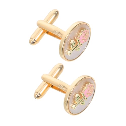 PartyKindom Elegante Damen Manschettenknöpfe Motiv Klassisch Verarbeitet Minimalistisches Design Langlebiges Material Rundes Muster Geeignet für Hemden und Formelle Anlässe Vielseitiges von PartyKindom