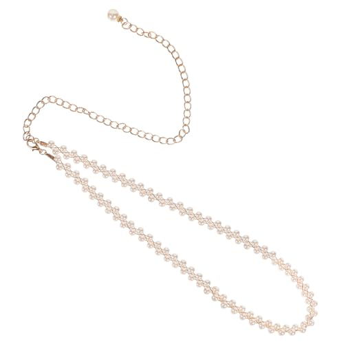 PartyKindom Elegante Doppelte Perlen taillenkette in Goldweiß Handgewebt Dekorativer Perlengürtel für Damen Modischer Schmuck für Hochzeit Party und Festliche Anlässe PartyKindom Elegante Doppelte Perlen taillenkette in Goldweiß Handgewebt Dekorativer Perlengürtel für Damen Modischer Schmuck für Hochzeit Party und Festliche Anlässe von PartyKindom
