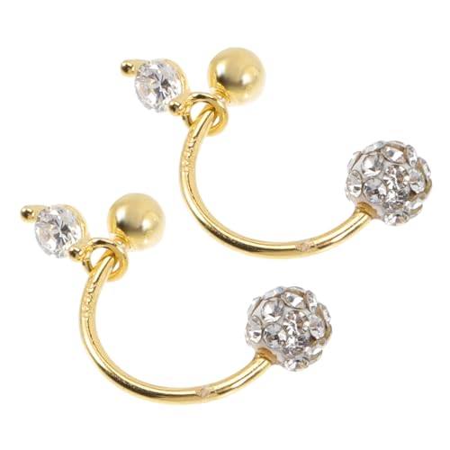 PartyKindom Elegante Silber Ohrstecker Bogenform mit Funkelnden Strasssteinen Kreative Ohrstecker für Damen und Mädchen Vielseitig Kombinierbar für Party Hochzeit Alltag von PartyKindom