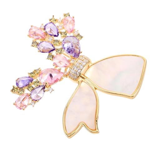 PartyKindom Elegante funkelnde Schmetterling Brosche mit Strasssteinen Modischer Damen Ansteckpin für Mäntel Kleider Pullover Einzigartiges Schmuck Accessoire für Hochzeit Verlobung Party von PartyKindom