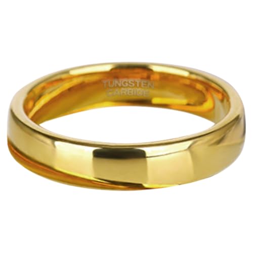 PartyKindom Eleganter Damenring Goldener Wolfram Minimalistischer Fingerring Modischer Schmuck Stapelring Für Alltag Party American von PartyKindom