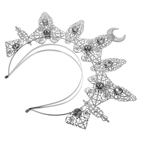 PartyKindom Elegantes Krone Stirnband mit Strassbesetztem Heiligenschein Mehrzweckmäßiger Haarschmuck für Hochzeit Party Bankett und Cosplay Damen und Mädchen von PartyKindom