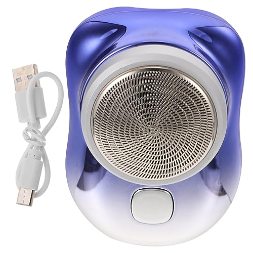 PartyKindom Elektrischer Mini Rasierer USB Wiederaufladbar Kompakter Herrenrasierer für Reisen Büro Camping Einhändig Bedienbar Komfortabel Klein und Tragbar von PartyKindom