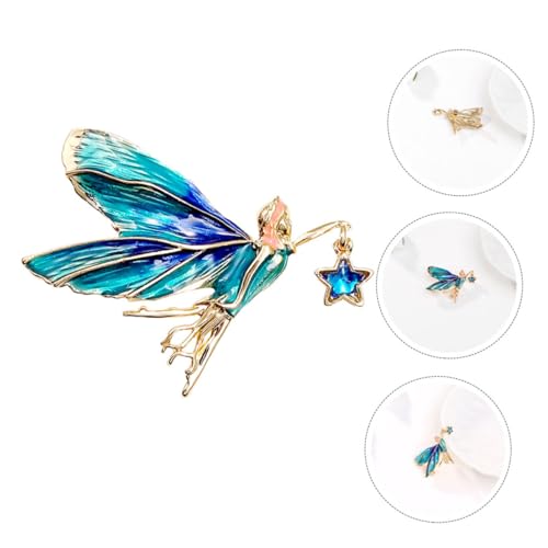 PartyKindom Elfen Brosche Anstecknadel Feenmotiv Dekorativer Damen Anstecker für Mantel Jacke Rucksack Langlebiger Lapel Pin Modisches Geschenk zu Weihnachten und Geburtstag von PartyKindom