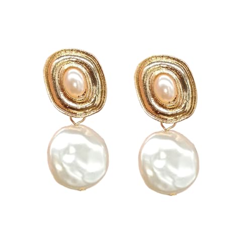 PartyKindom Extravaganter Perlen dangle ohrring aus Goldenem Legierungs Modischer Ohrhänger für Frauen und Mädchen Leicht Langlebig Einzigartiges Design Geschenk von PartyKindom