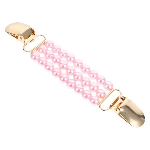 PartyKindom Falsche Perlen Strickjackenclip Damen Modischer Pullover Schal Clip Eleganter Shawl Clip mit Cinch Verschluss für Cardigans Vielseitig für Kleider und Blusen Rosa von PartyKindom