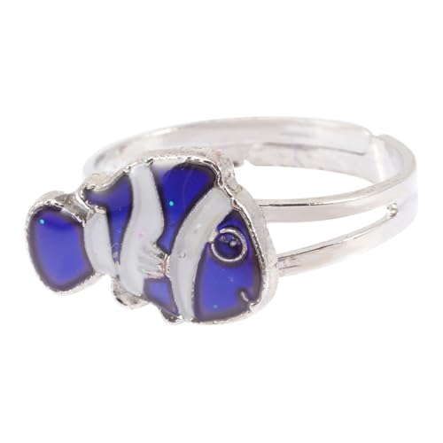 PartyKindom Farbwechselnder Finger Ring für Kreativer Thermochromer Schmuck Einzigartiger Stimmungsring für Partys und Alltag Verstellbar und Auge von PartyKindom