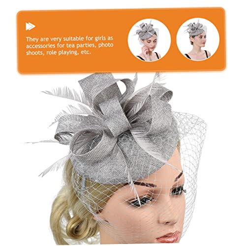 PartyKindom Fascinator Haarreif für Damen Eleganter Mesh Haarschmuck für Hochzeiten Teepartys Besondere Anlässe Abnehmbarer Schleier Modisches Design von PartyKindom