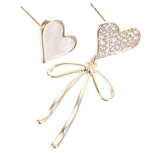 PartyKindom Fashion Damen Ohrringe Herz Schleife Design Asymmetrische Eardrop Ohrhänger Leicht Kupfer Schmuck Elegant für Alltag Party PartyKindom Fashion Damen Ohrringe Herz Schleife Design Asymmetrische Eardrop Ohrhänger Leicht Kupfer Schmuck Elegant für Alltag Party von PartyKindom
