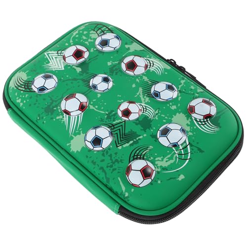 PartyKindom Federmäppchen Fußball Design Großer Kapazität Multifunktional Schreibwaren Etui Stiftetasche für Schule Jungen Mädchen Langlebig Eva Material von PartyKindom
