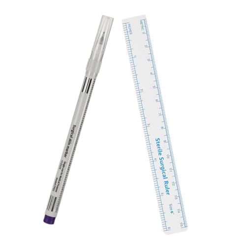 PartyKindom Feiner Tattoo Augenbrauenstift mit Lineal Präziser Hautmarker für Microblading und Permanent Make Up Wasserfest Geeignet für Professionelle Salon und Anwendung von PartyKindom