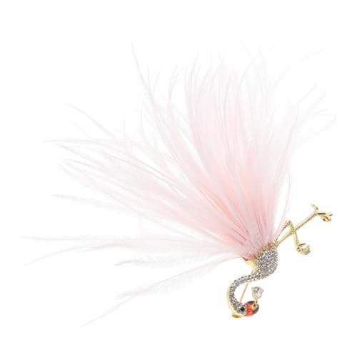 PartyKindom Flamingo Brosche Mit Kunstfeder Elegante Strass-anstecknadel Für Kleidung Revers Hüte Modischer Tier-schmuck Für Damen Und Besondere Anlässe von PartyKindom