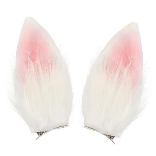 PartyKindom Flauschige Hasenohren Haarspange Plüsch Kaninchen Ohr Cosplay Party Kostüm Zubehör für Karneval Halloween Karneval Cosplay Festlicher Kopfschmuck von PartyKindom