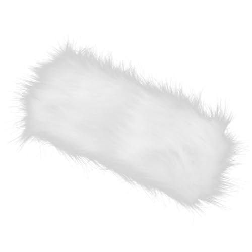 PartyKindom Flauschiges Winter Stirnband für Damen Kunstfell Warmes Kopftuch für Kalte Tage Einheitsgröße Modischer Haarschmuck in Weiß von PartyKindom
