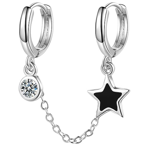 PartyKindom Frauen Dangle Kettenohrringe mit Fünfzackigem Sterndesign Leicht für Verschiedene Anlässe Outfits Perfekter Ohrenschmuck für Tag von PartyKindom