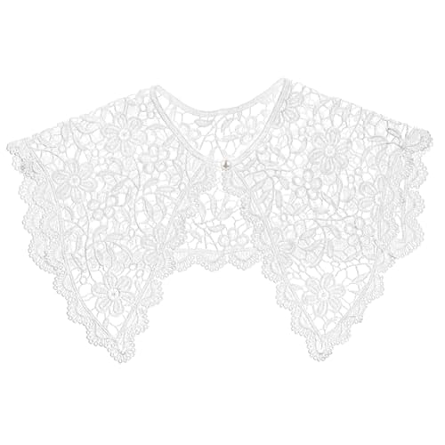 PartyKindom Frauen Fake Kragen Aus Spitze Mit Blumenmuster Für Damen Weste Tank Kleid Hemd Weiß Aus Baumwolle Atmungsaktiv Und Modisch Für Jahreszeiten Geeignet Für Partys Und Hochzeiten von PartyKindom