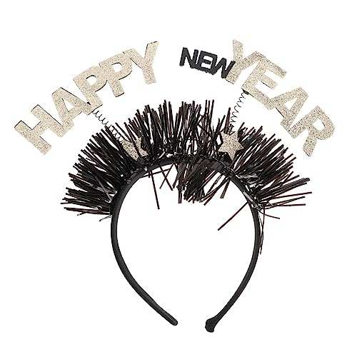 PartyKindom Frohes Jahr Haarreif Glitzerndes Haarband für Festlichkeiten Geeignet für Erwachsene für Partys und Neujahrsfeiern von PartyKindom