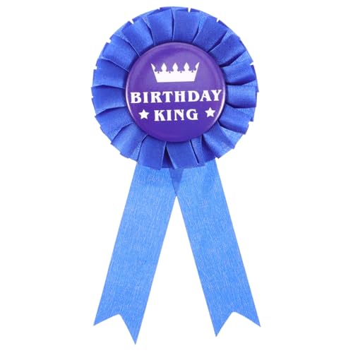 PartyKindom Geburtstagsabzeichen für Herren Blaue und Goldene Anstecknadel Langlebiges Party Accessoire Verblassungsbeständig für Geburtstagsfeiern und Festtagsdekoration von PartyKindom