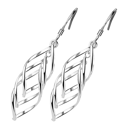 PartyKindom Gedrehte Ohrringe Kupfer Damen Schmuck Ohrstecker Ohrhänger Modeschmuck Ohrring Minimalistisches Design von PartyKindom