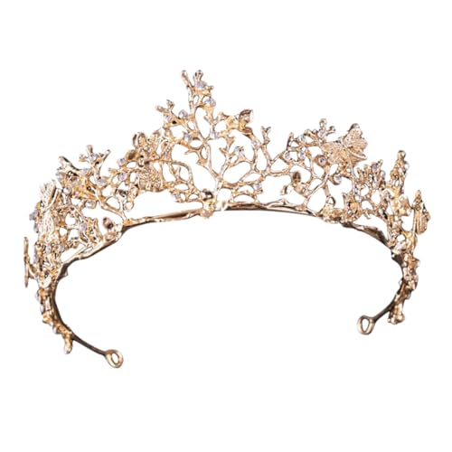 PartyKindom Goldene Alloy Strass Krone Tiara für Damen und Mädchen Leichter Robuster Haarschmuck Bequemes Design Eleganter Braut und Festkopfschmuck für Hochzeit und Geburtstag PartyKindom Goldene Alloy Strass Krone Tiara für Damen und Mädchen Leichter Robuster Haarschmuck Bequemes Design Eleganter Braut und Festkopfschmuck für Hochzeit und Geburtstag von PartyKindom