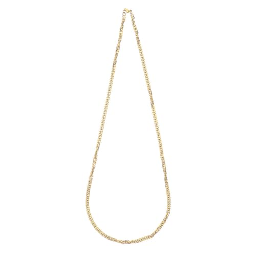 PartyKindom Goldene Hip Hop Herren Kette aus Titanstahl Stylische Angesagte Panzerkette Attraktive Modische Halskette für Outdoor und Alltag für Trendbewusste Männer von PartyKindom