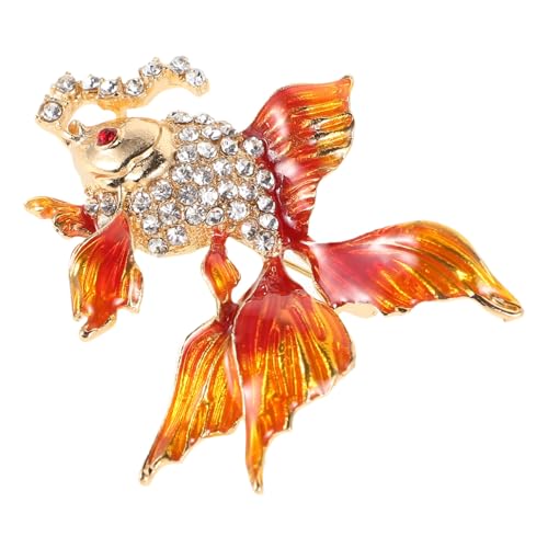 PartyKindom Goldfisch Brosche mit Strasssteinen Anstecknadel für Damen Schalclip Eleganter Kleidungsschmuck für Alltag und Besondere Anlässe Einfach zu Befestigen PartyKindom Goldfisch Brosche mit Strasssteinen Anstecknadel für Damen Schalclip Eleganter Kleidungsschmuck für Alltag und Besondere Anlässe Einfach zu Befestigen von PartyKindom