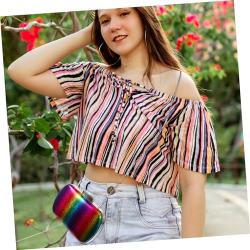 PartyKindom Gradient Farbverlauf Clutch Tasche Damen PU Handtasche Rainbow Color Aufbewahrungstasche für Abendparty Dinner Tanzveranstaltung Geschenkidee von PartyKindom